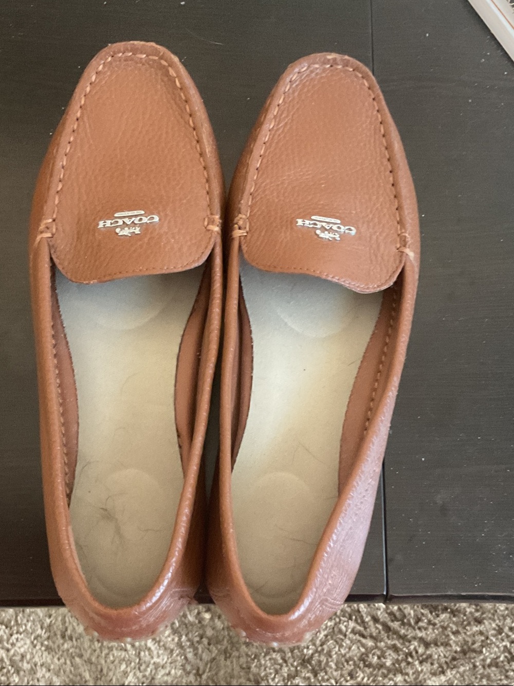 Coach Brown Leather Driving Loafers